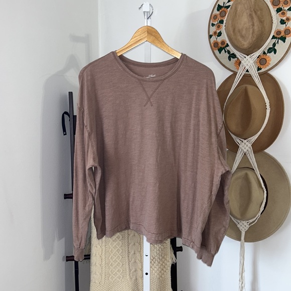 Universal Thread Tops - Universal Thread XL Tan Brown Long Sleeve Casual Loungewear Top